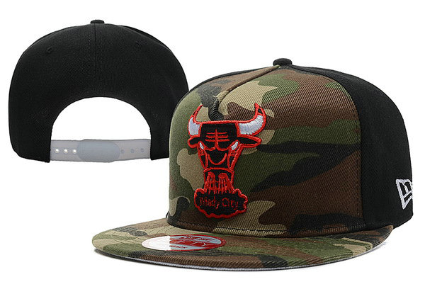 Chicago Bulls Camo Snapback Hat XDF 3
